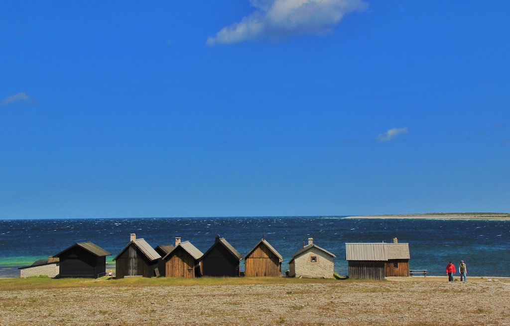 Die kleine Fischersiedlung Helgomannen im Norden von Farö